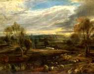 Peter Paul Rubens - A Landscape with a Shepherd and his Flock